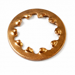 M8 PHOSPHOR BRONZE INTERNAL TOOTHED SHAKEPROOF WASHER DIN 6797-J (also known as type I)