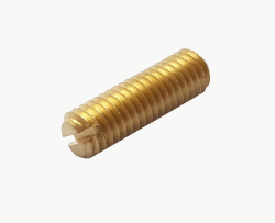 M6 X 10 BRASS SLOT GRUB SCREW DIN551