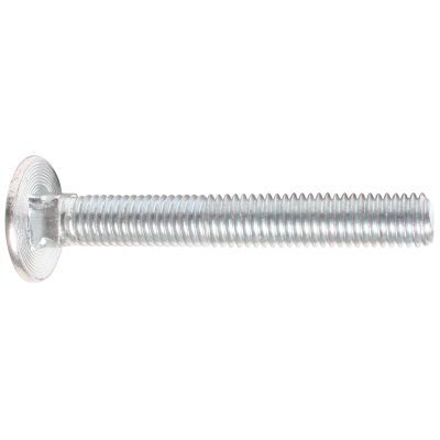 M10 X 120 Steel Cup Square Bolt C/W Nut DIN603/555 Zinc Clear