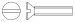 1/4 BSW X 3/8 STEEL SLOT COUNTERSUNK ZINC